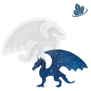 Силиконовый молд - Дракон кристаллический, 13x9см, 1 шт. Силиконовый молд - Дракон кристаллический, 13x9см, 1 шт.