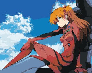 Картина по номерам «Evangelion Евангелион: Аска Лэнгли 2»