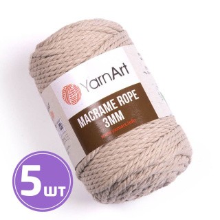 Пряжа YarnArt Macrame rope 3 мм (753), жемчуг, 5 шт. по 250 г Пряжа YarnArt Macrame rope 3 мм (753), жемчуг, 5 шт. по 250 г