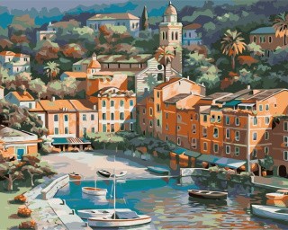 Картина по номерам «Город в Средиземноморье»