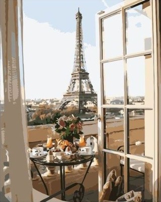 Картина по номерам «Вид на Эйфелеву башню» Картина по номерам «Вид на Эйфелеву башню»