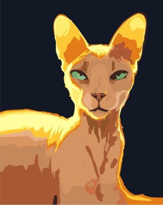 Картина по номерам «Кошка-сфинкс»