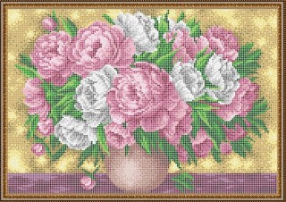 Рисунок на ткани «Пионы в вазе» Рисунок на ткани «Пионы в вазе»