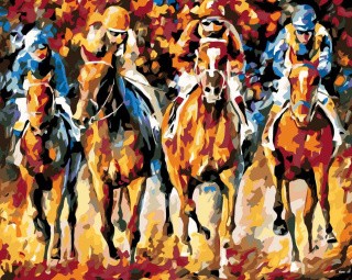 Картина по номерам «Лидер скачек» Картина по номерам «Лидер скачек»