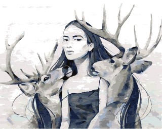 Картина по номерам «Дочь леса» Картина по номерам «Дочь леса»