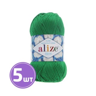 Пряжа ALIZE Miss (123), изумруд, 5 шт. по 50 г Пряжа ALIZE Miss (123), изумруд, 5 шт. по 50 г