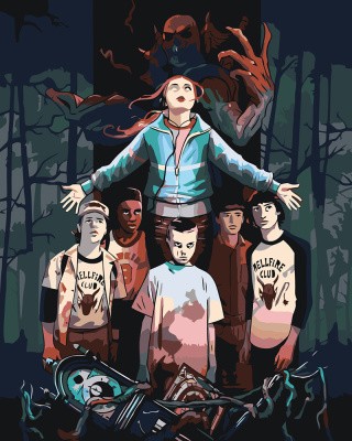 Картина по номерам ОСД Очень странные дела Картина по номерам ОСД Очень странные дела