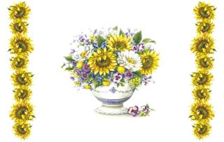 Бумага рисовая «Подсолнухи», 32х22 см Бумага рисовая «Подсолнухи», 32х22 см