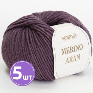 Пряжа SEAM Merino Aran (05), слива, 5 шт. по 50 г Пряжа SEAM Merino Aran (05), слива, 5 шт. по 50 г