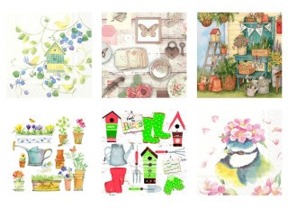 Салфетки бумажные «В моем саду», 33x33 см, 6 шт., Love2art