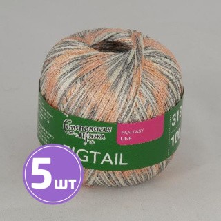 Пряжа Семеновская пряжа Pigtail (51686), белый-N036, 5 шт. по 100 г Пряжа Семеновская пряжа Pigtail (51686), белый-N036, 5 шт. по 100 г