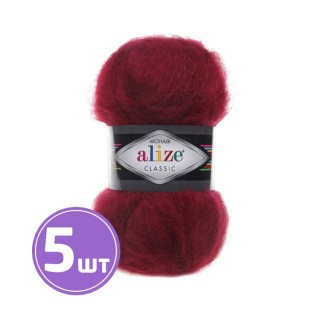 Пряжа ALIZE Mohair classik new (57), бордовый, 5 шт. по 100 г Пряжа ALIZE Mohair classik new (57), бордовый, 5 шт. по 100 г