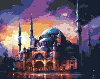 Картина по номерам «Мечеть в лунном свете»
