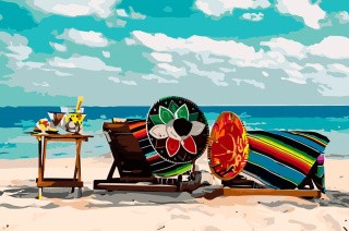 Картина по номерам «Отдых на пляже»