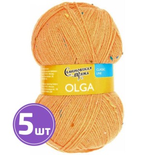 Пряжа Семеновская Olga (5499), абрикос-радуга 5 шт. по 100 г Пряжа Семеновская Olga (5499), абрикос-радуга 5 шт. по 100 г