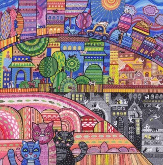 Деревянные пазлы DAVICI «Город котиков» Деревянные пазлы DAVICI «Город котиков»