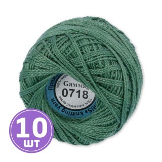 Пряжа Gamma Ирис (0718), зеленый, 10 шт. по 10 г Пряжа Gamma Ирис (0718), зеленый, 10 шт. по 10 г