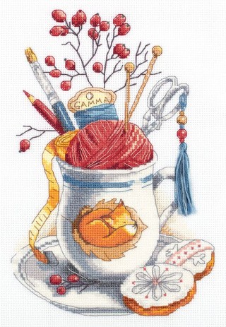 Набор для вышивания «Чашка рукодельницы»