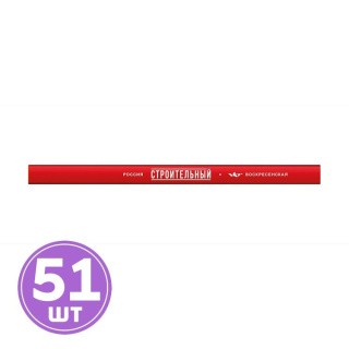 Карандаш для строительных работ, 2М (2B), незаточенные, 51 шт., ВКФ Карандаш для строительных работ, 2М (2B), незаточенные, 51 шт., ВКФ