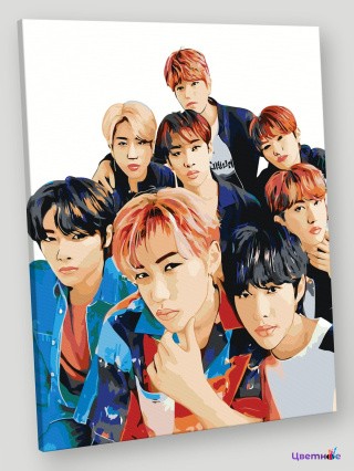 Картина по номерам «Stray Kids Стрей Кидс: Группа 2»