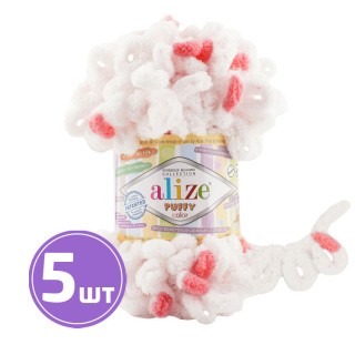 Пряжа ALIZE Puffy color (Пуффи колор) (6490), мультиколор, 5 шт. по 100 г Пряжа ALIZE Puffy color (Пуффи колор) (6490), мультиколор, 5 шт. по 100 г
