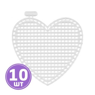 Канва пластиковая «Сердце малое», 10 шт., 100% полиэтилен, 7x8 см, Gamma