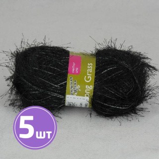 Пряжа Семеновская Long grass (264), черный-белый 5 шт. по 100 г Пряжа Семеновская Long grass (264), черный-белый 5 шт. по 100 г