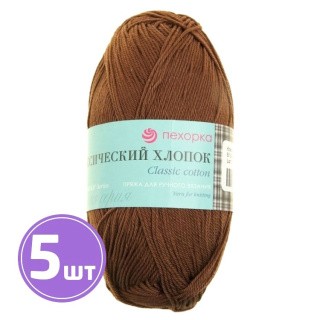 Пряжа Пехорка Классический хлопок (513), кора, 5 шт. по 100 г Пряжа Пехорка Классический хлопок (513), кора, 5 шт. по 100 г