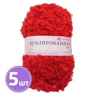 Пряжа Пехорка Буклированная (88), красный мак, 5 шт. по 200 г