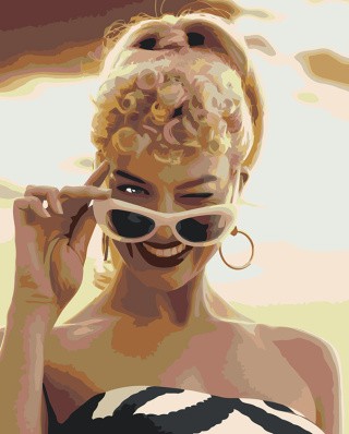 Картина по номерам «Барби: Марго Робби в очках»