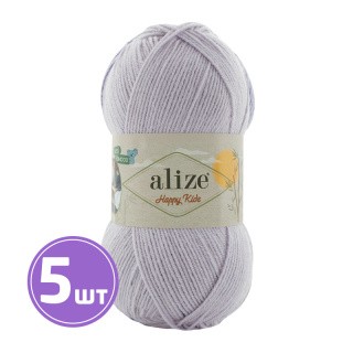 Пряжа ALIZE Happy kids (Хеппи кидс) (451), светло-серый, 5 шт. по 100 г Пряжа ALIZE Happy kids (Хеппи кидс) (451), светло-серый, 5 шт. по 100 г