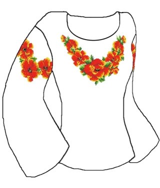 Набор заготовка для вышивания женской рубашки размер 44-56