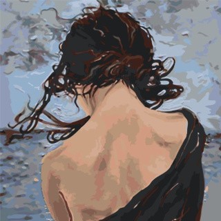 Картина по номерам «Девушка у моря»