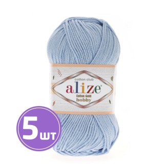 Пряжа ALIZE Cotton Gold Hobby (40), синий, 5 шт. по 50 г Пряжа ALIZE Cotton Gold Hobby (40), синий, 5 шт. по 50 г