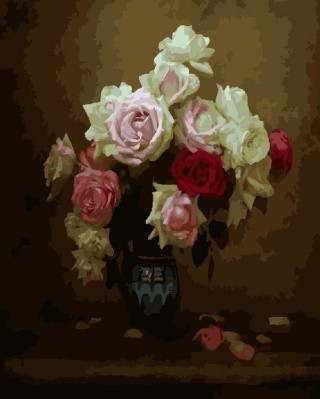 Картина по номерам «Натюрморт с розами»