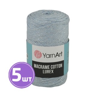 Пряжа YarnArt Macrame Cotton Lurex (Макраме Коттон Люрекс) (729), светло-голубой-серый, 5 шт. по 250 г Пряжа YarnArt Macrame Cotton Lurex (Макраме Коттон Люрекс) (729), светло-голубой-серый, 5 шт. по 250 г