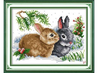 Набор для вышивания «Милые кролики» Набор для вышивания «Милые кролики»