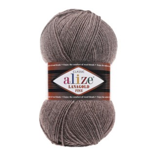 Пряжа ALIZE LanaGold Fine (Ализе Лана голд файн) (240), меланж коричневый, 5 шт. по 100 г Пряжа ALIZE LanaGold Fine (Ализе Лана голд файн) (240), меланж коричневый, 5 шт. по 100 г