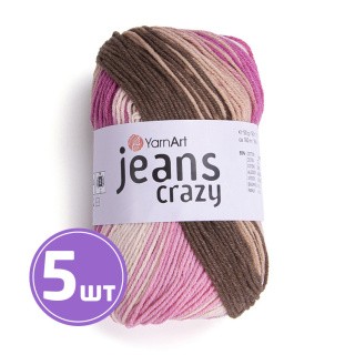Пряжа YarnArt Jeans Crazy (Джинс Крейзи) (8219), мультиколор, 5 шт. по 50 г Пряжа YarnArt Jeans Crazy (Джинс Крейзи) (8219), мультиколор, 5 шт. по 50 г