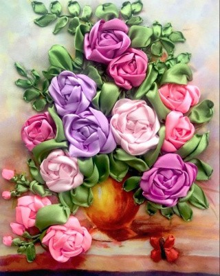 Набор для вышивания «Бабочка у букета» Набор для вышивания «Бабочка у букета»