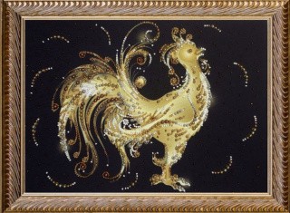 Рисунок на ткани «Золотой петушок»