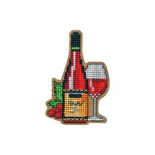 Набор для вышивания магнита «Красное вино»