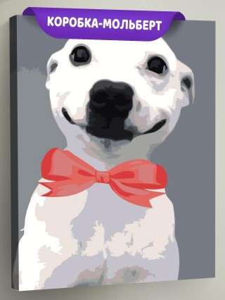 Картина по номерам «Собака-улыбака» Картина по номерам «Собака-улыбака»