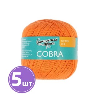 Пряжа Семеновская Cobra (30154), абрикос 5 шт. по 100 г Пряжа Семеновская Cobra (30154), абрикос 5 шт. по 100 г