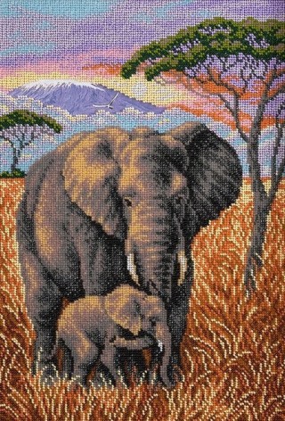 Вышивка бисером слоны