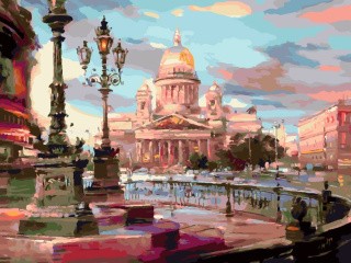 Картина по номерам «Площади Санкт-Петербурга»