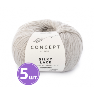Пряжа Katia Silky Lace (173), перл, 5 шт. по 50 г Пряжа Katia Silky Lace (173), перл, 5 шт. по 50 г