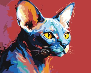 Картина по номерам «Кот сфинкс с желтыми глазами»