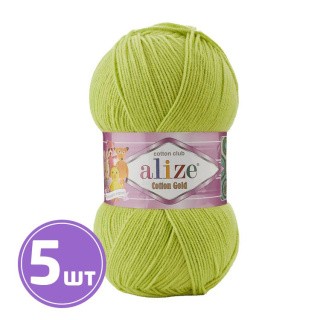 Пряжа ALIZE Cotton Gold (129), весна зеленая, 5 шт. по 100 г