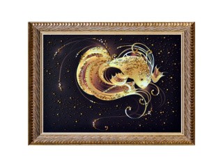 Рисунок на ткани «Золотая рыбка»
